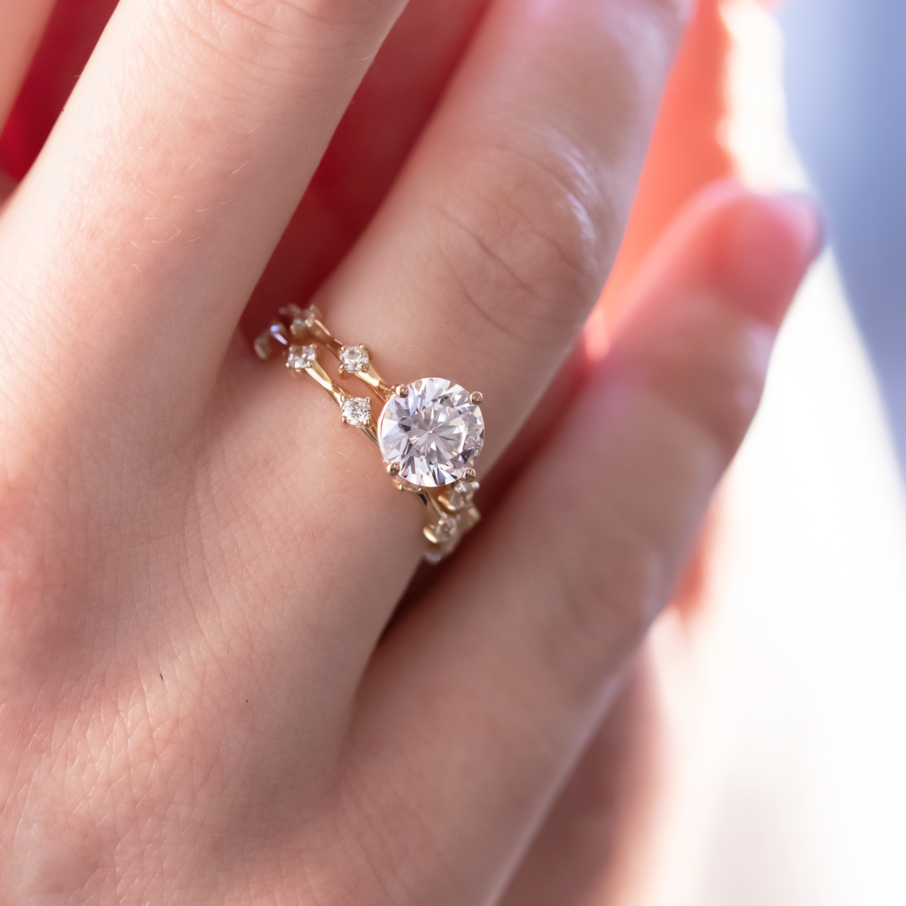 0.30CTW Round Brilliant Cut Dainty Wedding Band - Eurus engagement rings