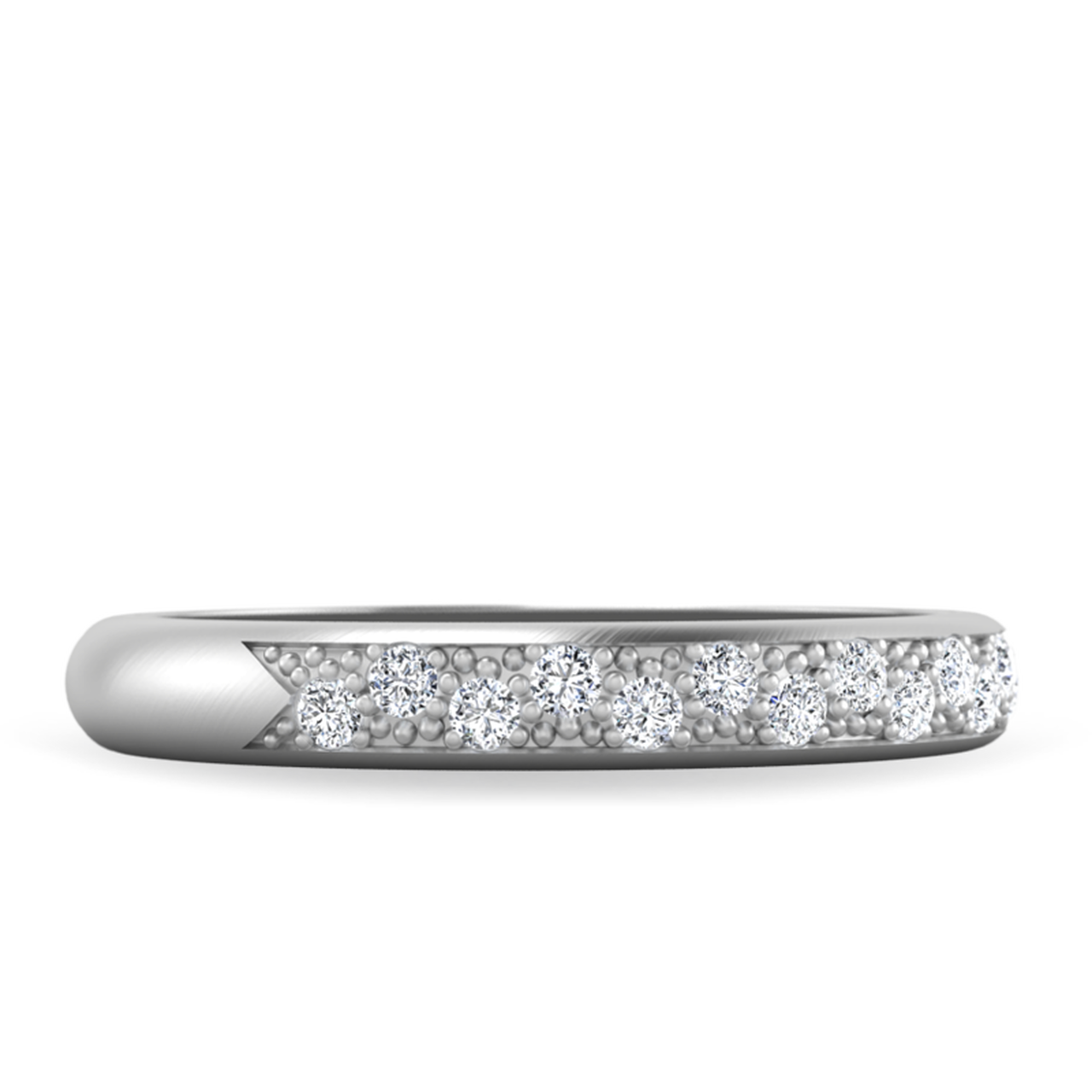 Brilliant Round Cut Moissanite Half Eternity Anniversary Band Gift For Her