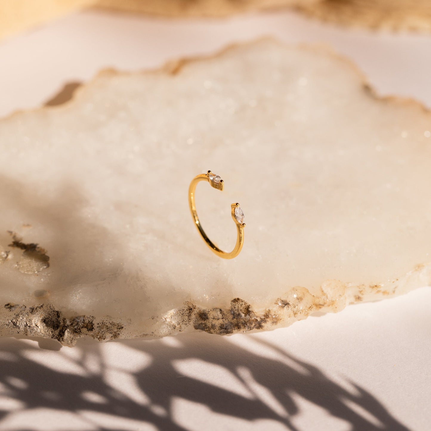 0.20 TCW Marquise Moissanite Duo Open Wedding Band - Eurus engagement rings