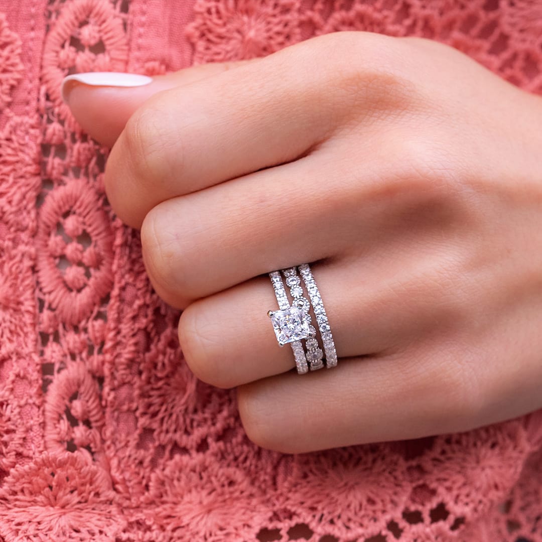 0.20 TCW Round Cut Full Eternity Moissanite Wedding Band - Eurus engagement rings