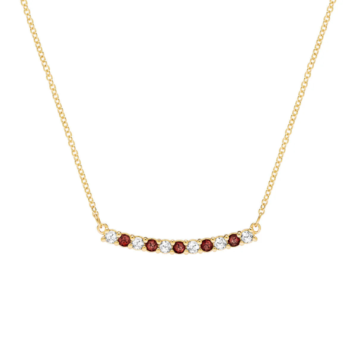 1.40 CT Round Garnet Moissanite Diamond Necklace| BIrthday Gift| Anniversary Gift| Gifts For Her| Wedding Gift