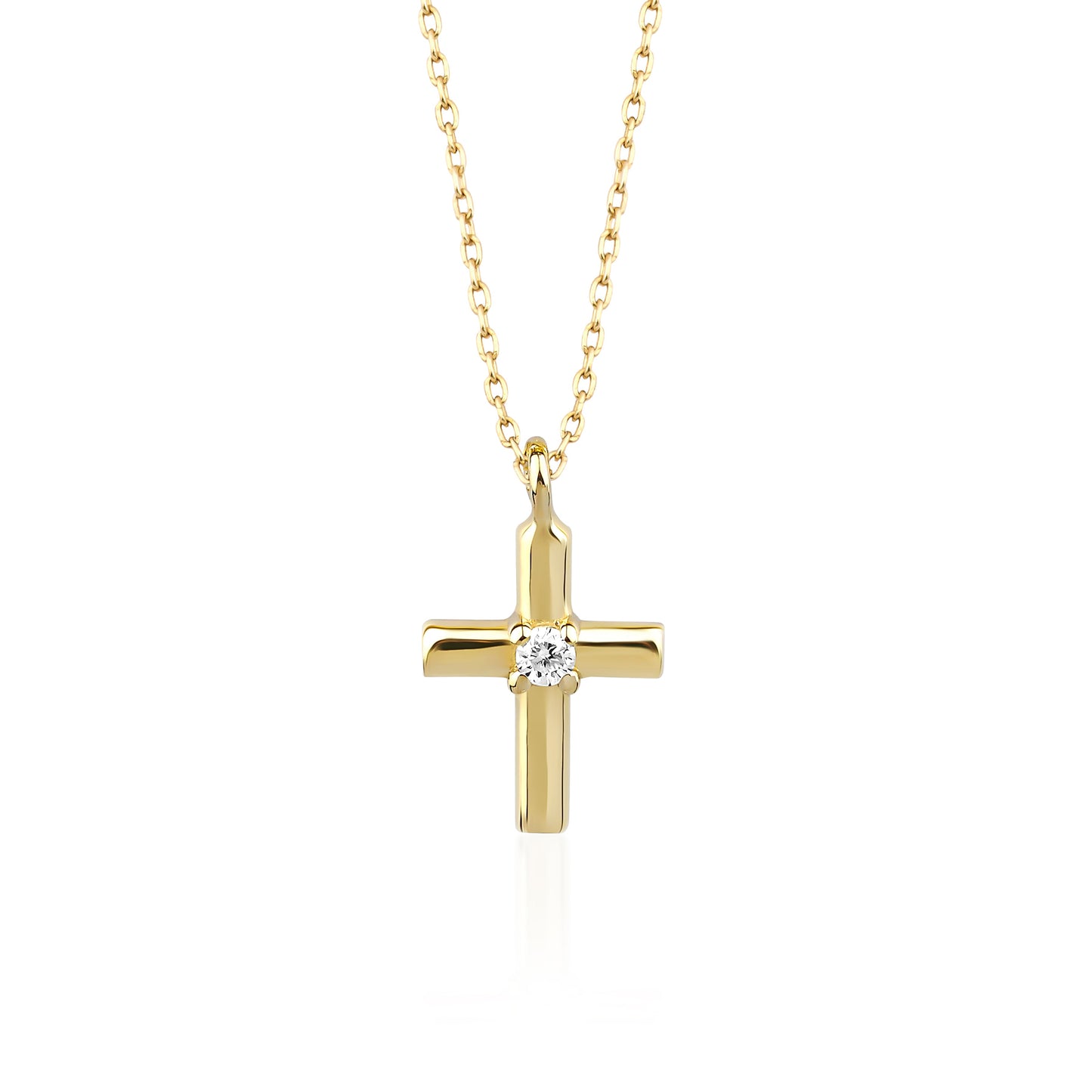 Cross Necklace, Simple Cross Necklace, Charm Necklace, Delicate Necklace, Gift For Her, Diamond Cross Pendent