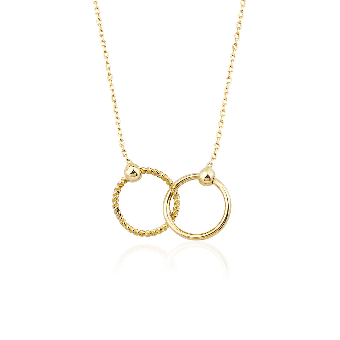 Intertwined Circles Necklace, Simple Necklace, Delicate Necklace, Charm Necklace, Goft For Mom, Gift For Her