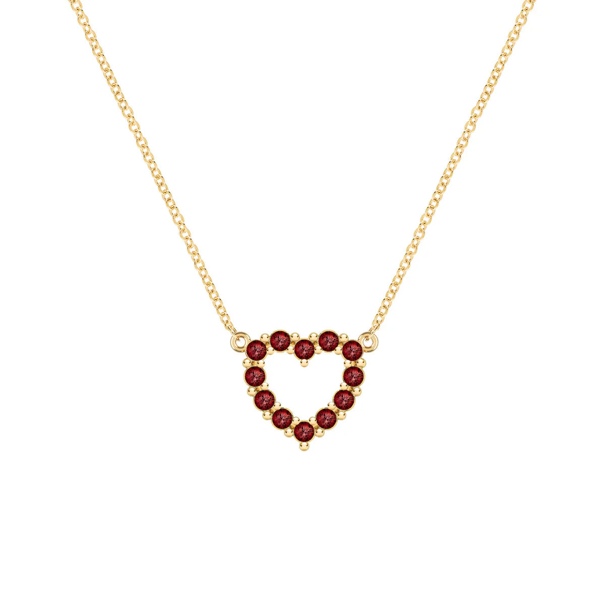 1.50 CT Round Cut Open Heart Moissanite Necklace| Valentine Gift| Anniversary Gift| Color Stone Necklace| Gifts For Her