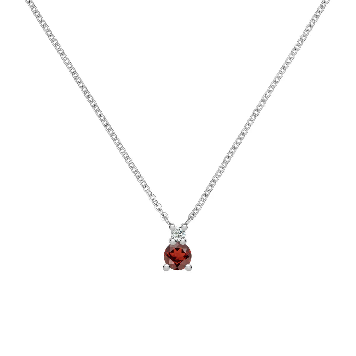 0.40CT Round Cut Two Stone Moissanite Diamond Necklace| GIfts For Her| Delicate Necklace| Wedding Gifts| Promise Gifts| January Birthstone