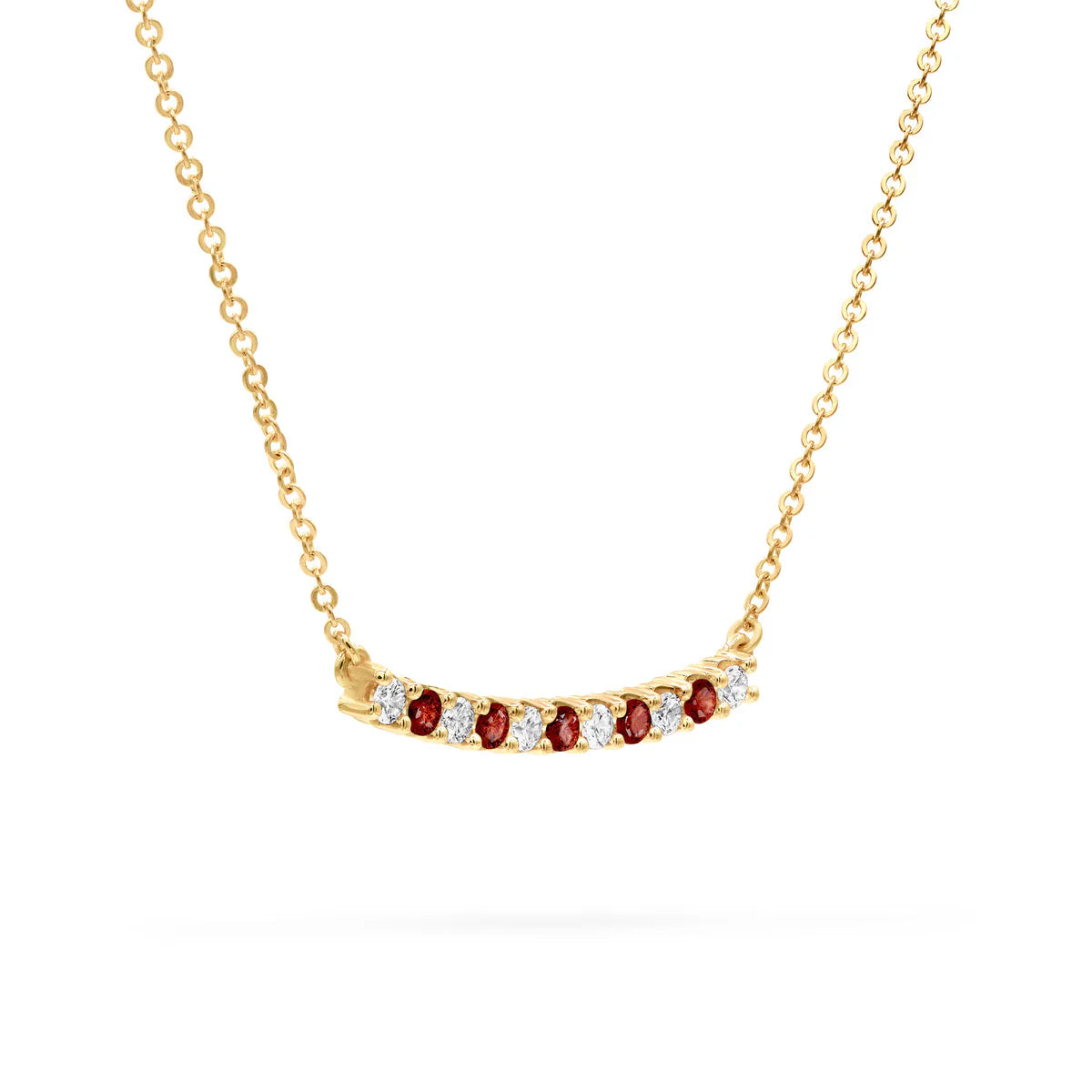 1.40 CT Round Garnet Moissanite Diamond Necklace| BIrthday Gift| Anniversary Gift| Gifts For Her| Wedding Gift