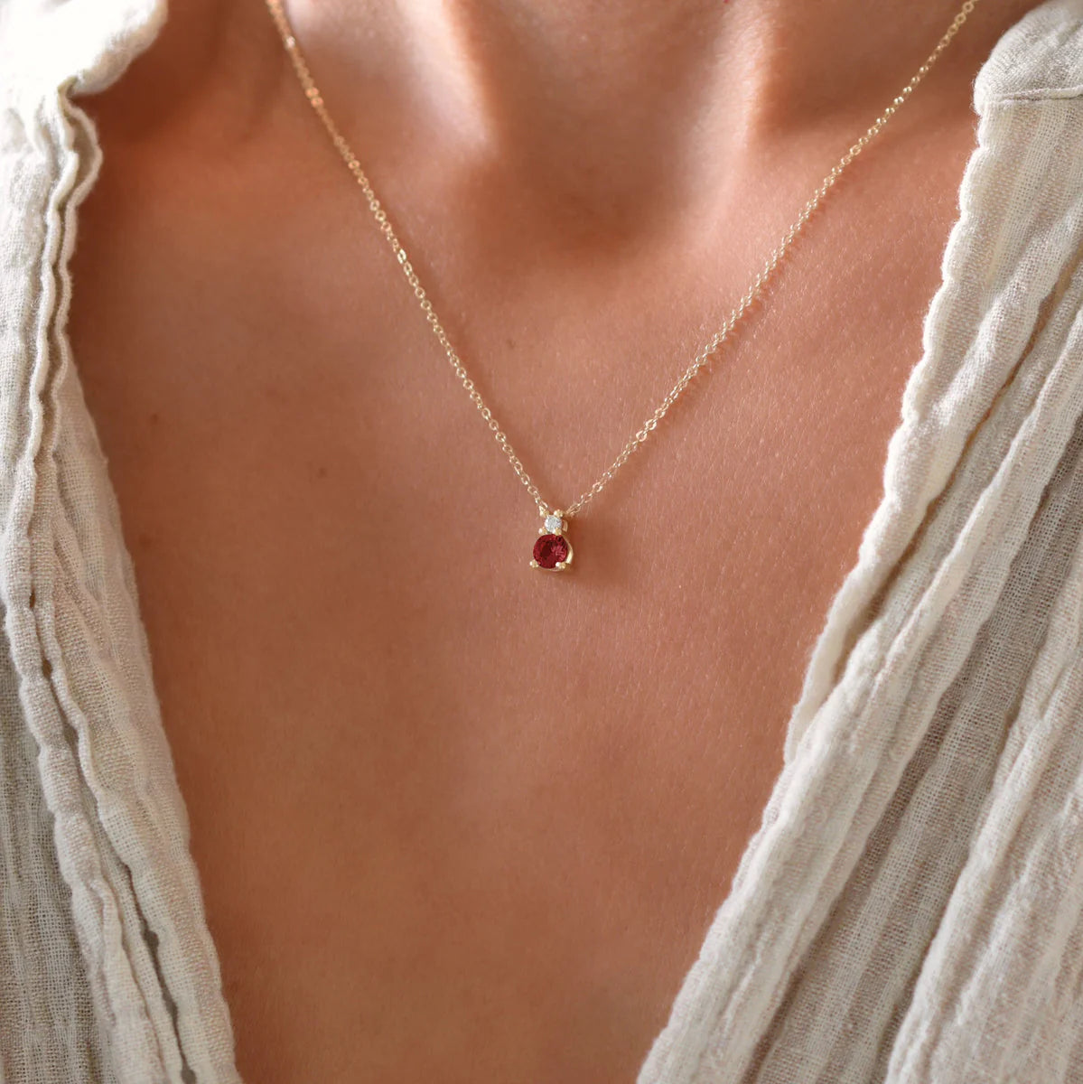0.40CT Round Cut Two Stone Moissanite Diamond Necklace| GIfts For Her| Delicate Necklace| Wedding Gifts| Promise Gifts| January Birthstone