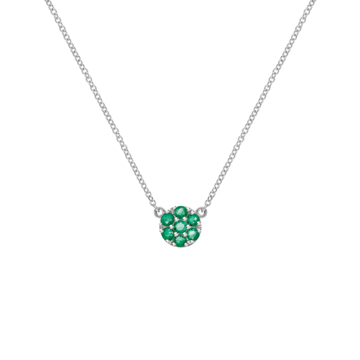 0.84TCW Round Cut Floral Moissanite Necklace, May Birthstone Necklace, Delicate Necklace, Engagement Gift, Gift For Daughter, Gift For Her, Wedding Gift