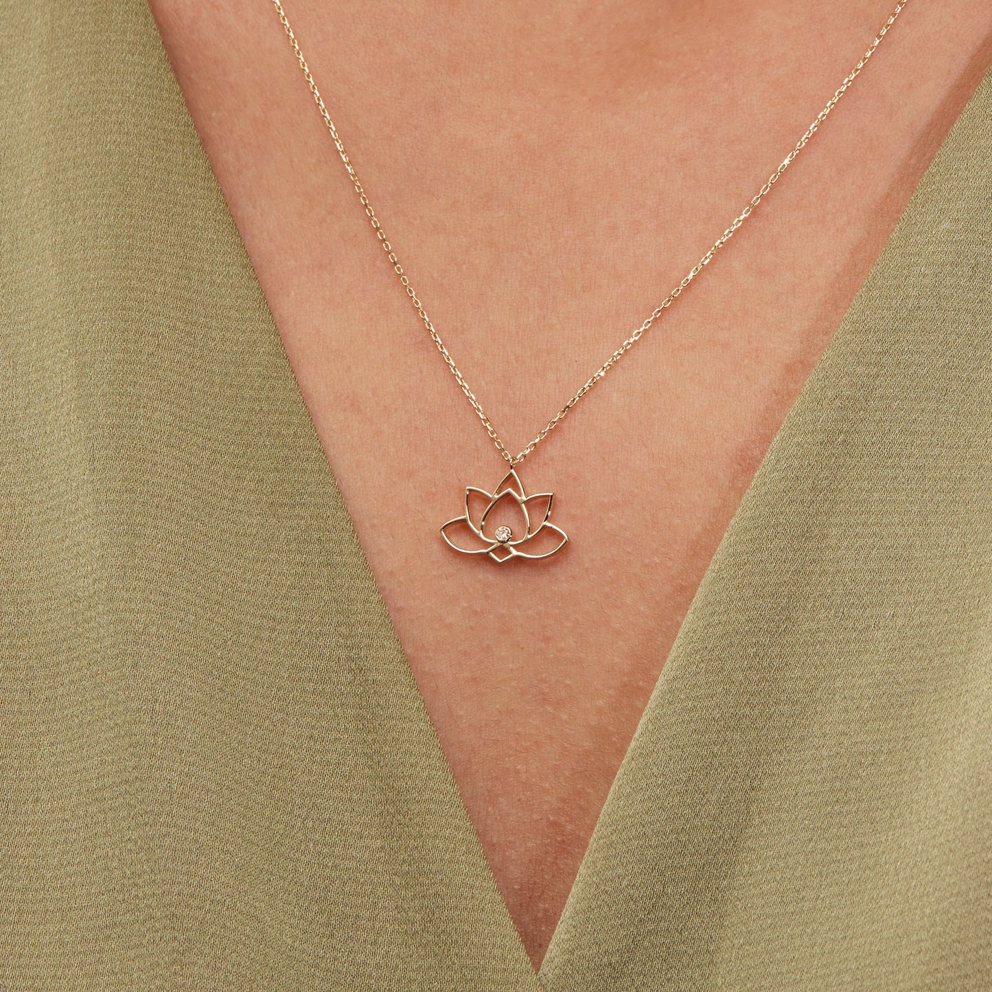 Lotus Necklace, Lotus Flower Necklace, Delicate Necklace, Charm Necklace, Goft For Daughter, Gift For Her