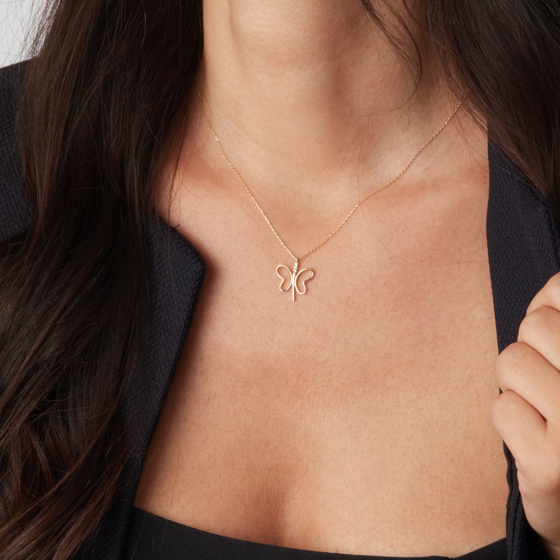 Butterfly Necklace, Flying Necklace, Simple Butterfly Necklace, Gift For Her, Gift For Girl, Delicate Necklace