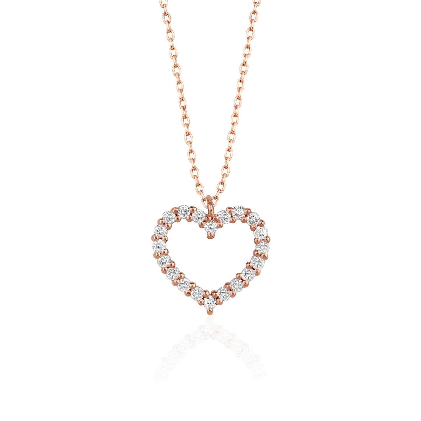 0.3CT Heart Shaped Moissanite Diamond Necklace, Women Necklace, Gift For Her, Promise Gift, Valentine Gift, Delicate Necklace