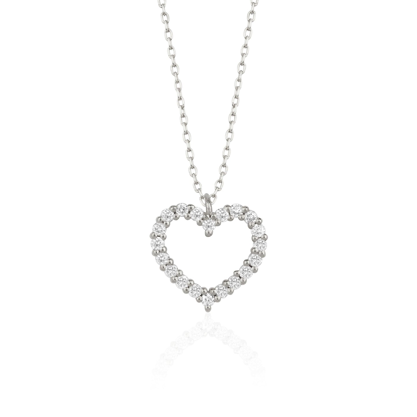 0.3CT Heart Shaped Moissanite Diamond Necklace, Women Necklace, Gift For Her, Promise Gift, Valentine Gift, Delicate Necklace