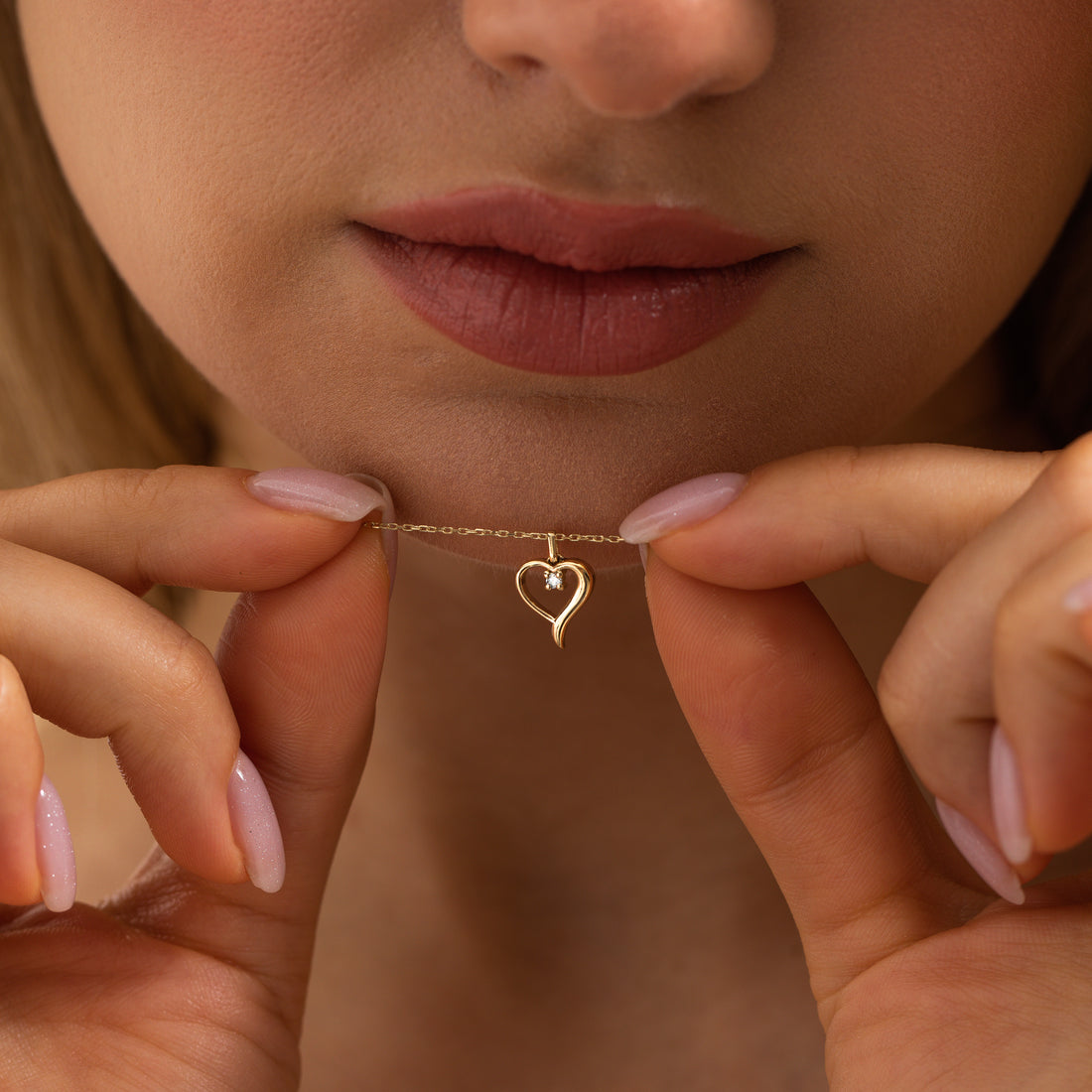 Dainty Heart Necklace, Delicate Necklace, Anniversary Gift, Engagement Gift, Wedding Gift, Gift For Her