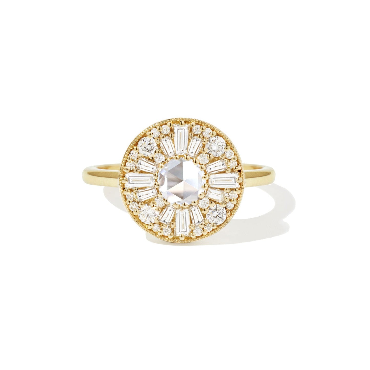0.30 Ct Antique Round Cut Moissanite Diamond Vintage Engagement Ring