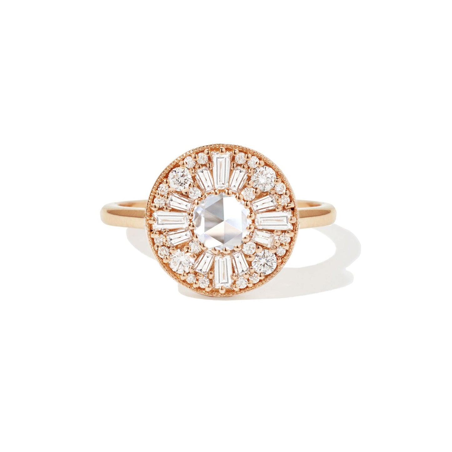 0.30 Ct Antique Round Cut Moissanite Diamond Vintage Engagement Ring