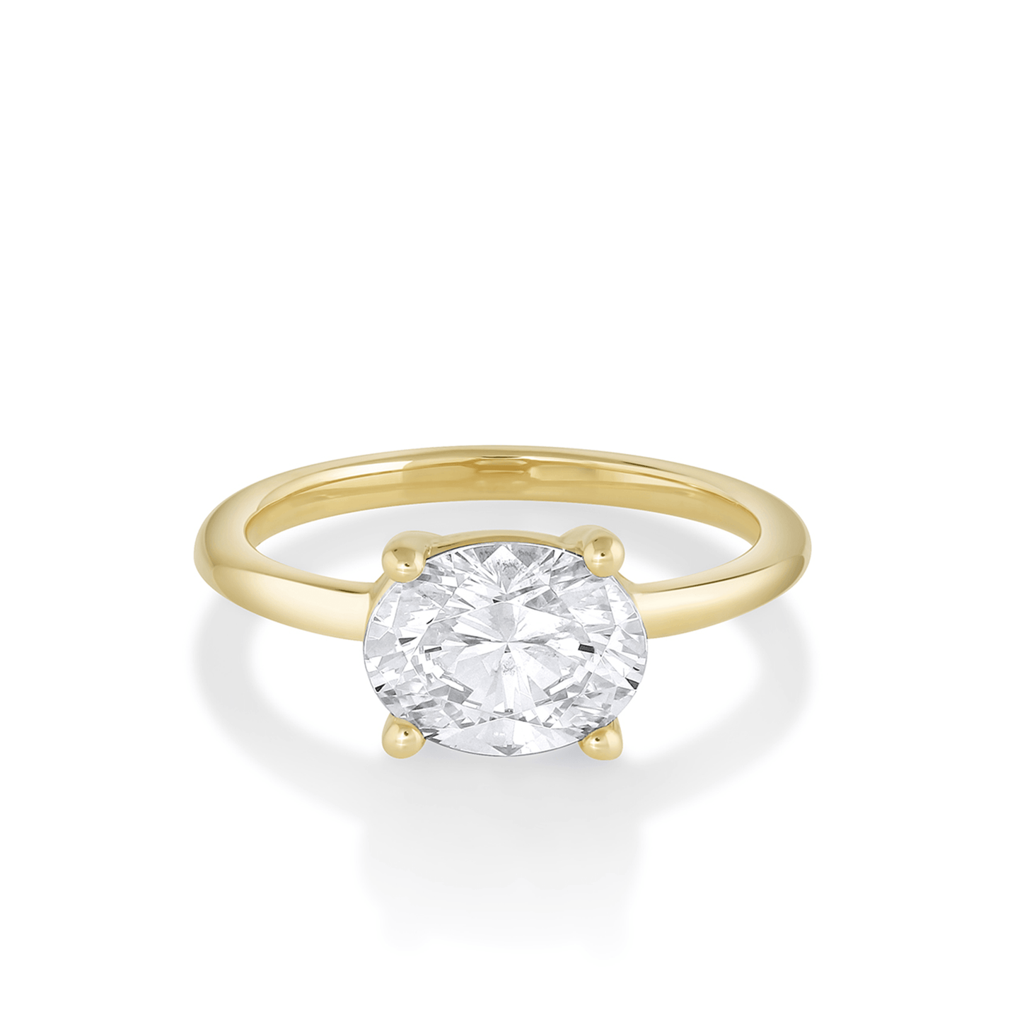 2.5 Ct Oval Cut Moissanite Diamond Solitaire Engagement Ring