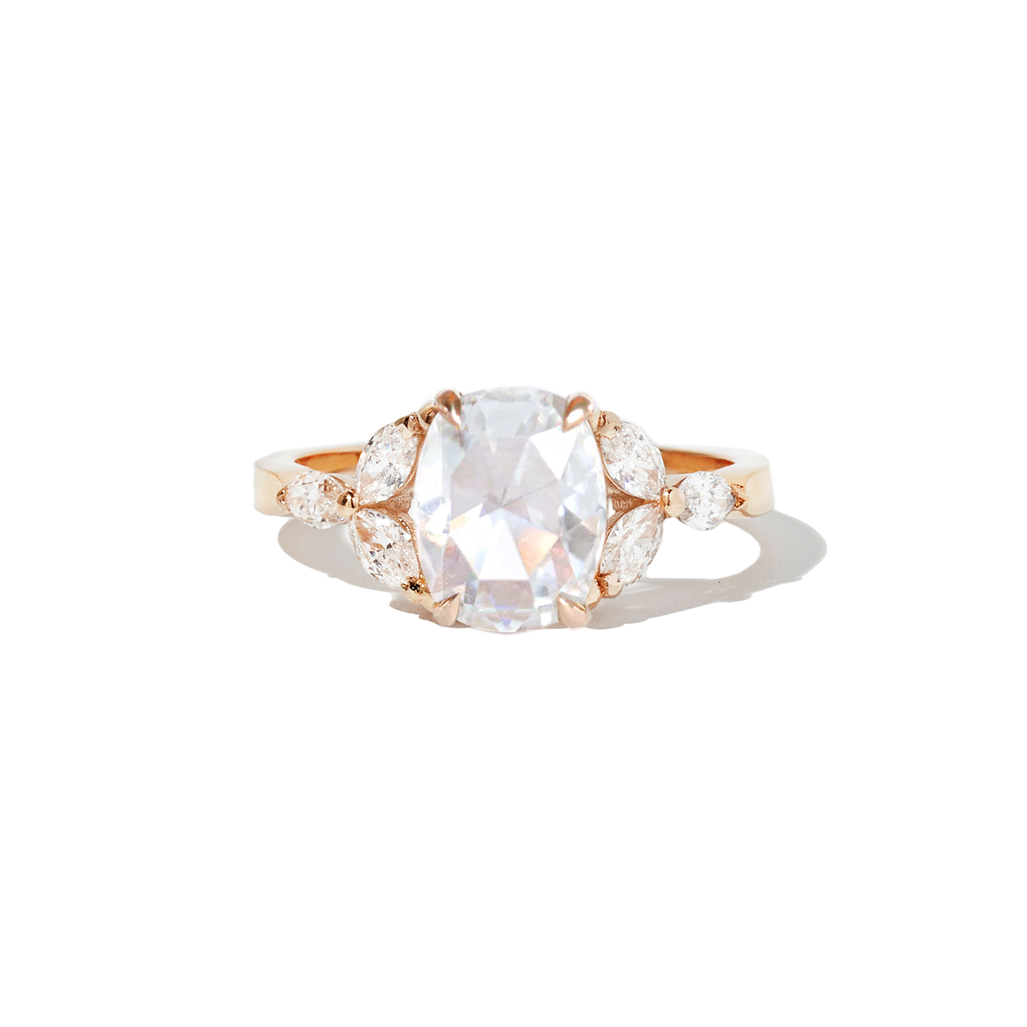 3.0 Ct Antique Cushion Cut Moissanite Diamond Engagement Ring