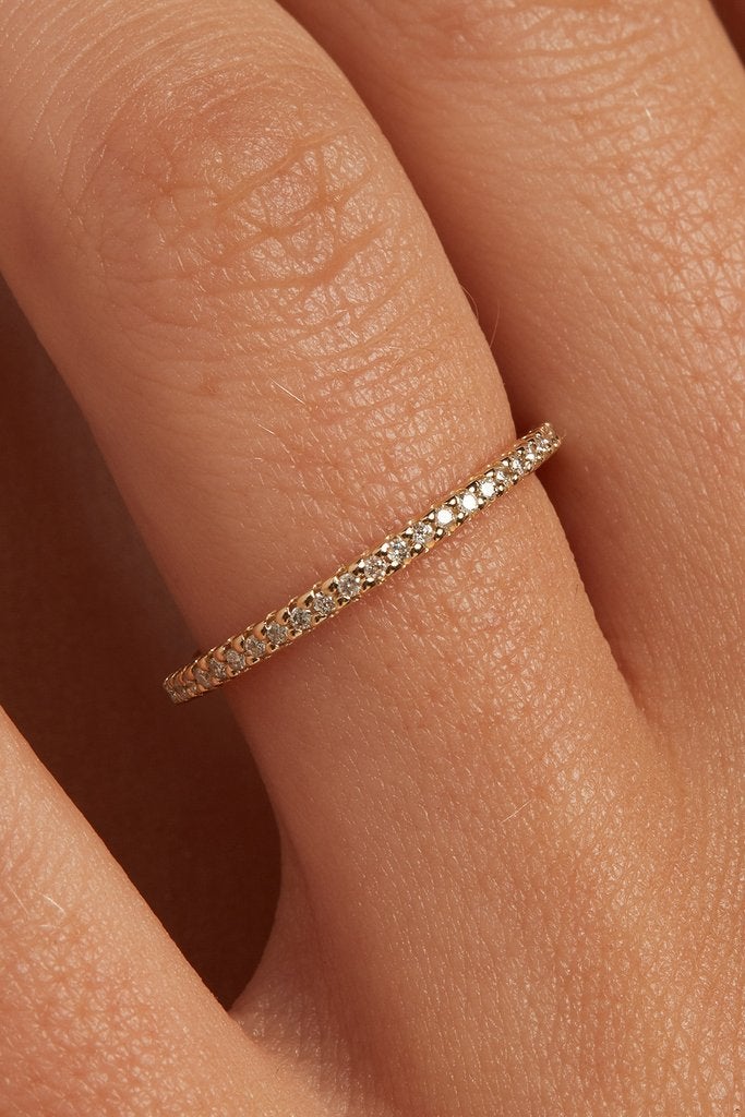 0.40CTW Round Brilliant Cut Moissanite Half Eternity Wedding Band - Eurus engagement rings