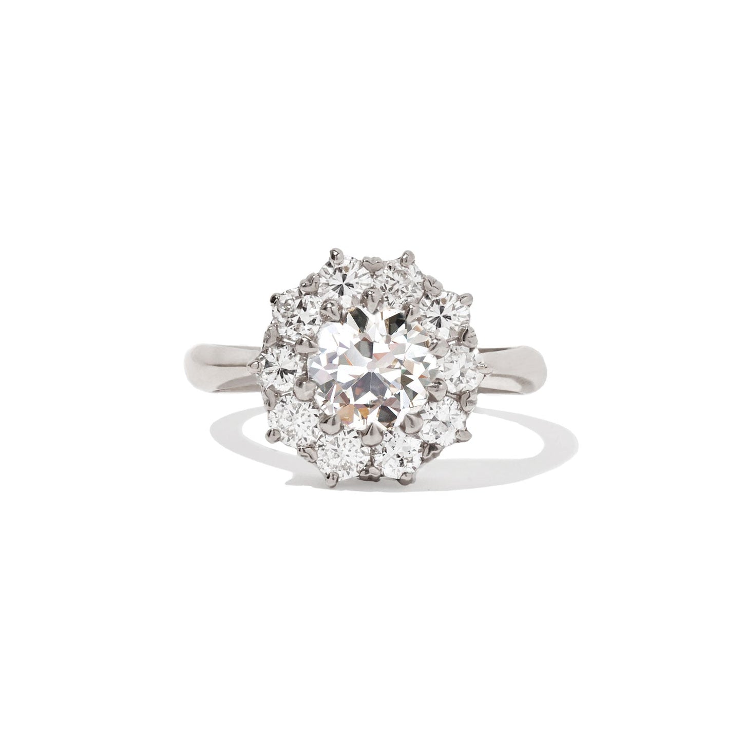 1.0 Ct Round Cut Moissanite Diamond Vintage Engagement Ring