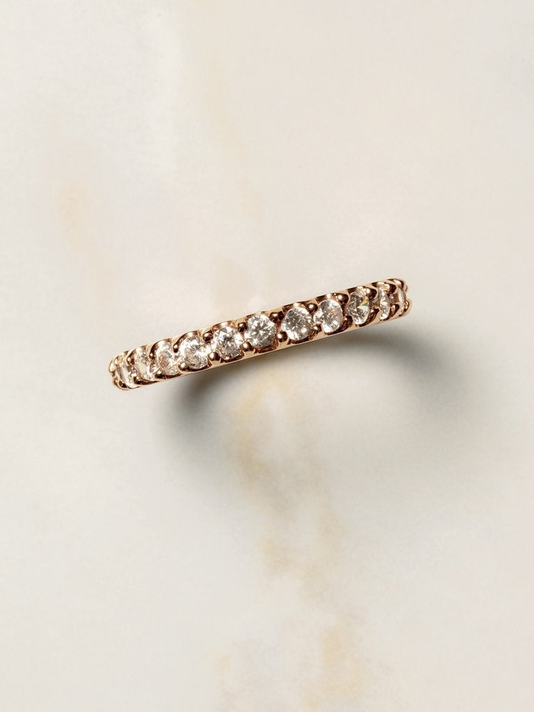 Round Brilliant Cut 2.5 MM Moissanite Full Eternity Wedding Band