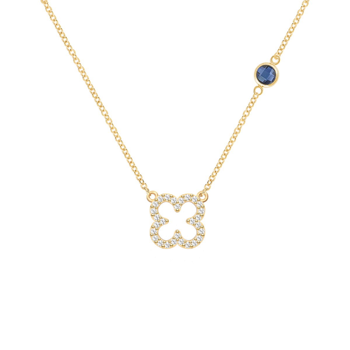 1.93TCW Round Open Floral Moissanite Diamond Necklace | Gifts For Her| Gifts For Mom| Gifts For Daughter