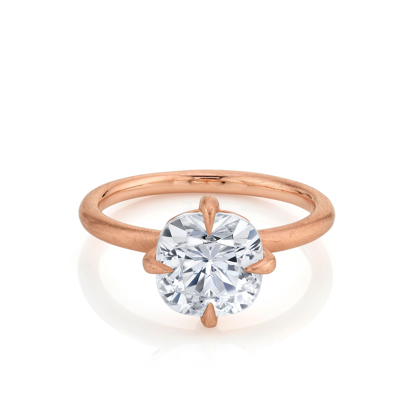 2.0 Ct Cushion Cut Moissanite Diamond Solitaire Engagement Ring