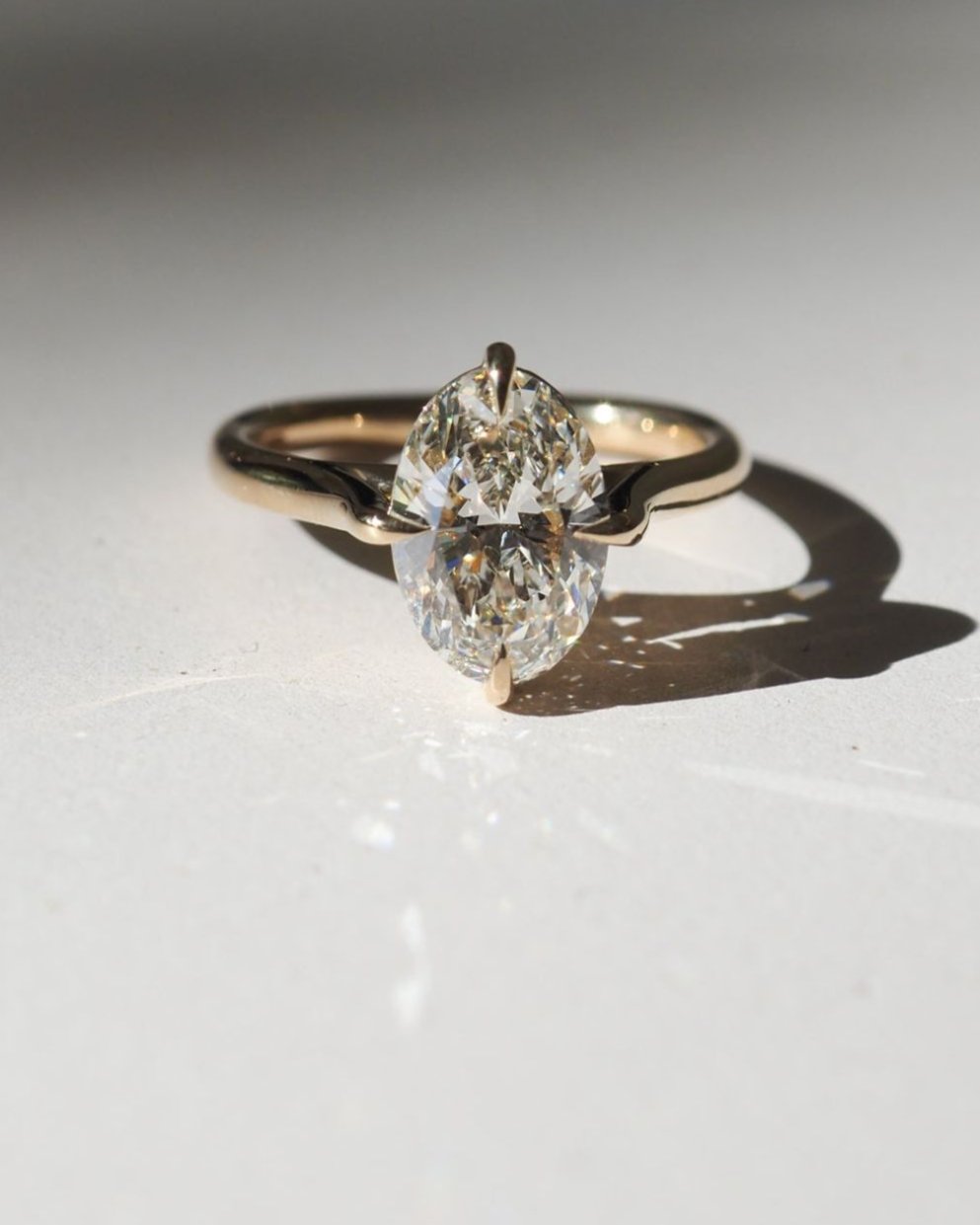 Oval Cut Moissanite Solitaire Engagement Ring Anniversary Ring