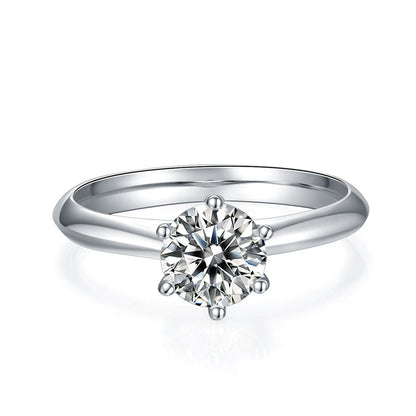 1.0 CT Round Cut Moissanite Solitaire Engagement Ring - Eurus engagement rings