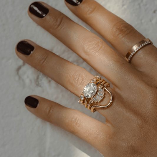 2.5 Ct Oval Cut Moissanite Diamond Solitaire Engagement Ring