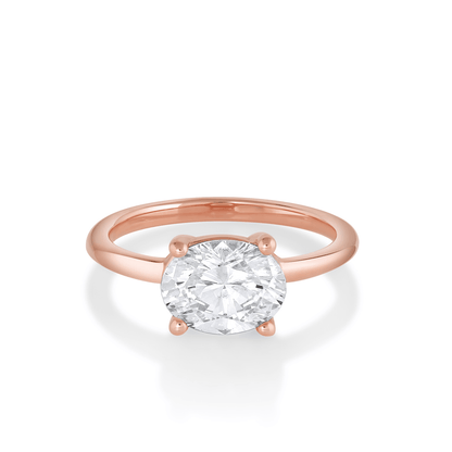 2.5 Ct Oval Cut Moissanite Diamond Solitaire Engagement Ring