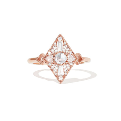 0.20 Ct Antique Round Cut Moissanite Diamond Vintage Engagement Ring