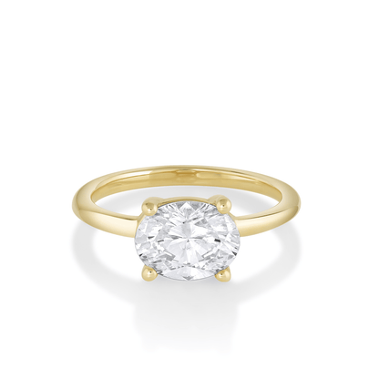 2.5 Ct Oval Cut Moissanite Diamond Solitaire Engagement Ring