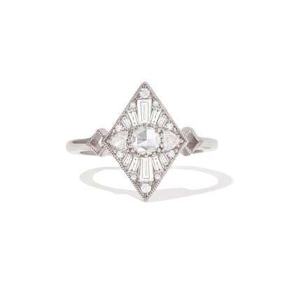 0.20 Ct Antique Round Cut Moissanite Diamond Vintage Engagement Ring