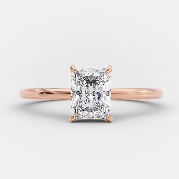 1.01 CT Radiant Cut Moissanite Solitaire Engagement Ring - Eurus engagement rings