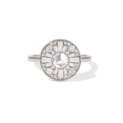 0.30 Ct Antique Round Cut Moissanite Diamond Vintage Engagement Ring