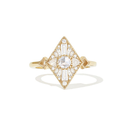 0.20 Ct Antique Round Cut Moissanite Diamond Vintage Engagement Ring
