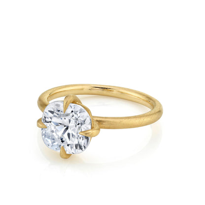 2.0 Ct Cushion Cut Moissanite Diamond Solitaire Engagement Ring
