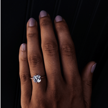 2.0 Ct Cushion Cut Moissanite Diamond Solitaire Engagement Ring
