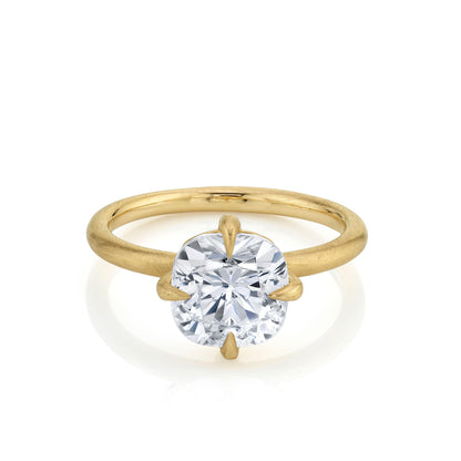 2.0 Ct Cushion Cut Moissanite Diamond Solitaire Engagement Ring