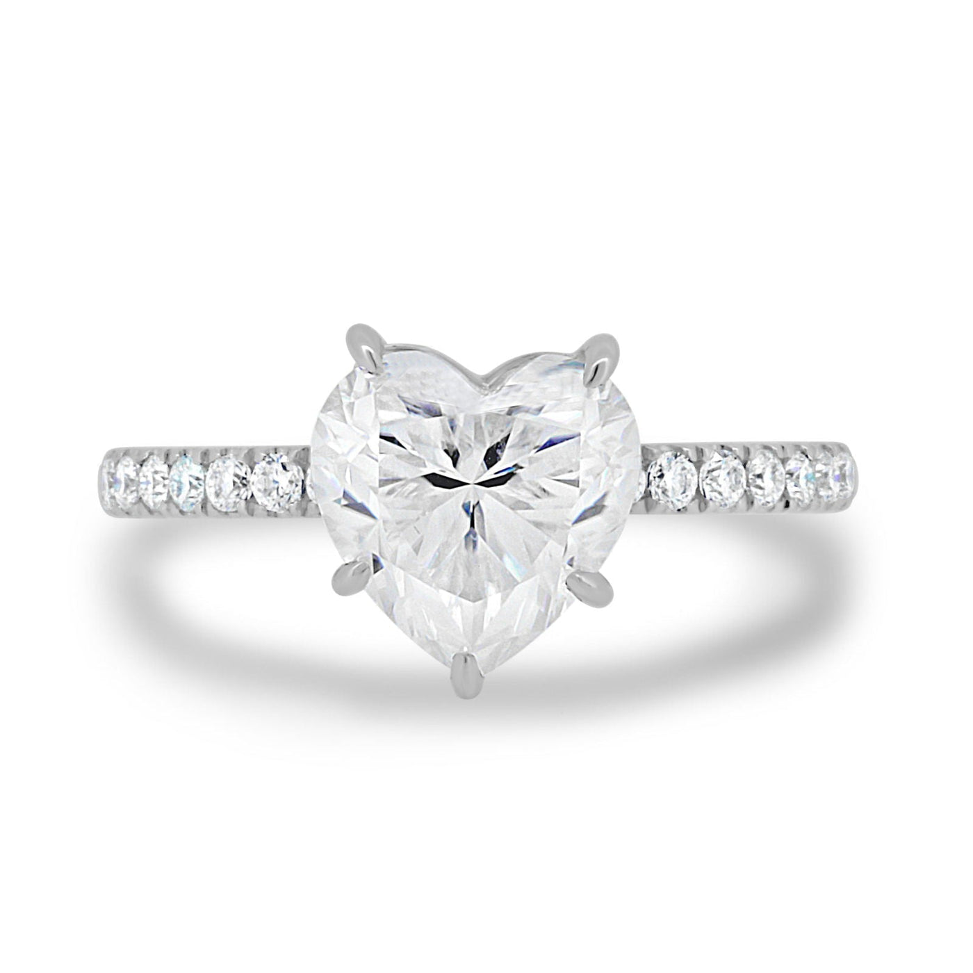 2.50CT Heart Cut Moissanite Solitaire Engagement Ring - Eurus engagement rings