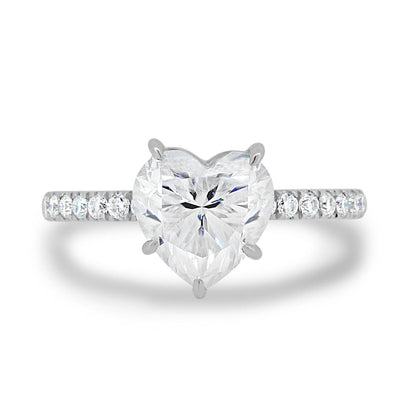 2.50CT Heart Cut Moissanite Solitaire Engagement Ring - Eurus engagement rings