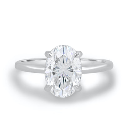 1.80 CT Oval Cut Moissanite Solitaire Engagement Ring - Eurus engagement rings