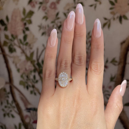 0.35 Ct Round Cut Moissanite Diamond Vintage Engagement Ring
